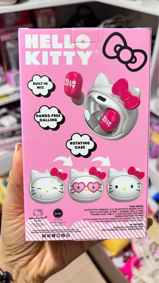 🎀 Audífonos Hello Kitty 💖